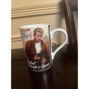 James Dean cinemascope Mug, Rebel Without A Cause, 4" Tall, 2.75" Wide